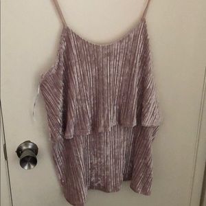 Baby Pink Velvet Tank